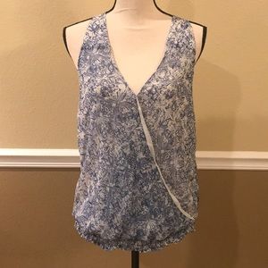 Lucky brand semi sheer Sleeveless blouse